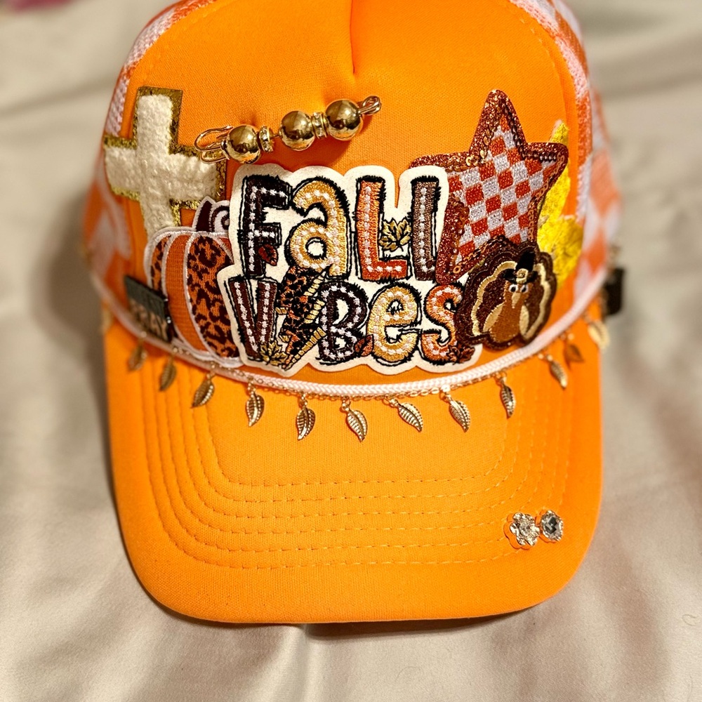 Orange Fall Vibes Trucker Hat